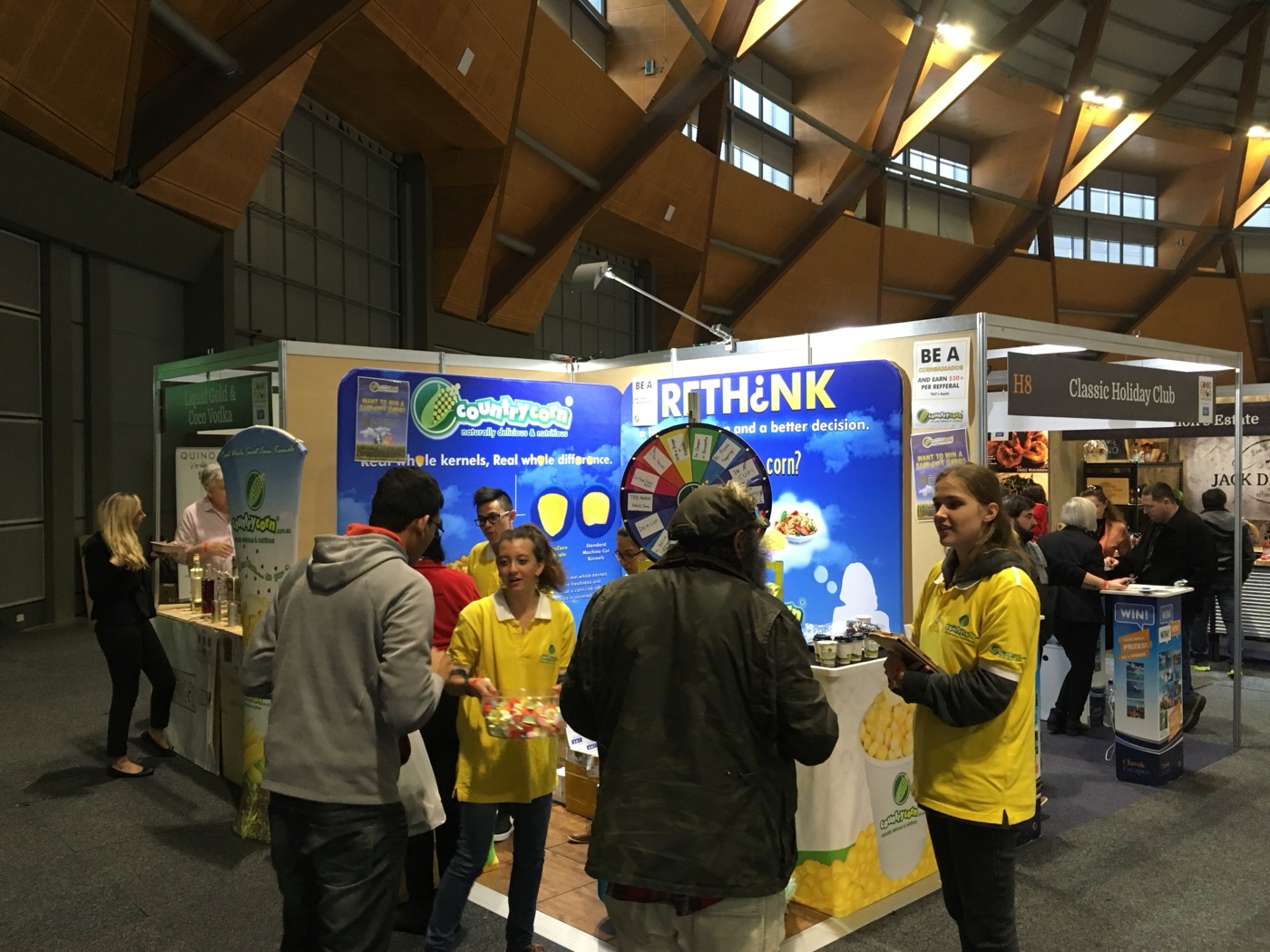 The CountryCorn corner stand at the Good Food and Wine Show