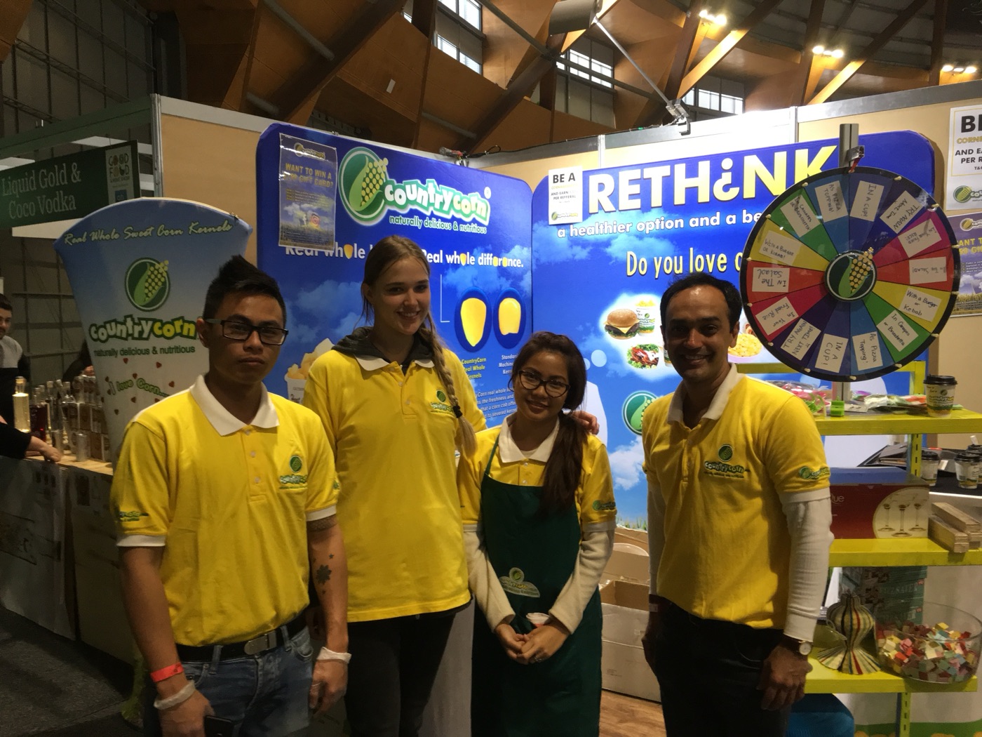 The CountryCorn team at the Good Food and Wine Show stand in Sydney