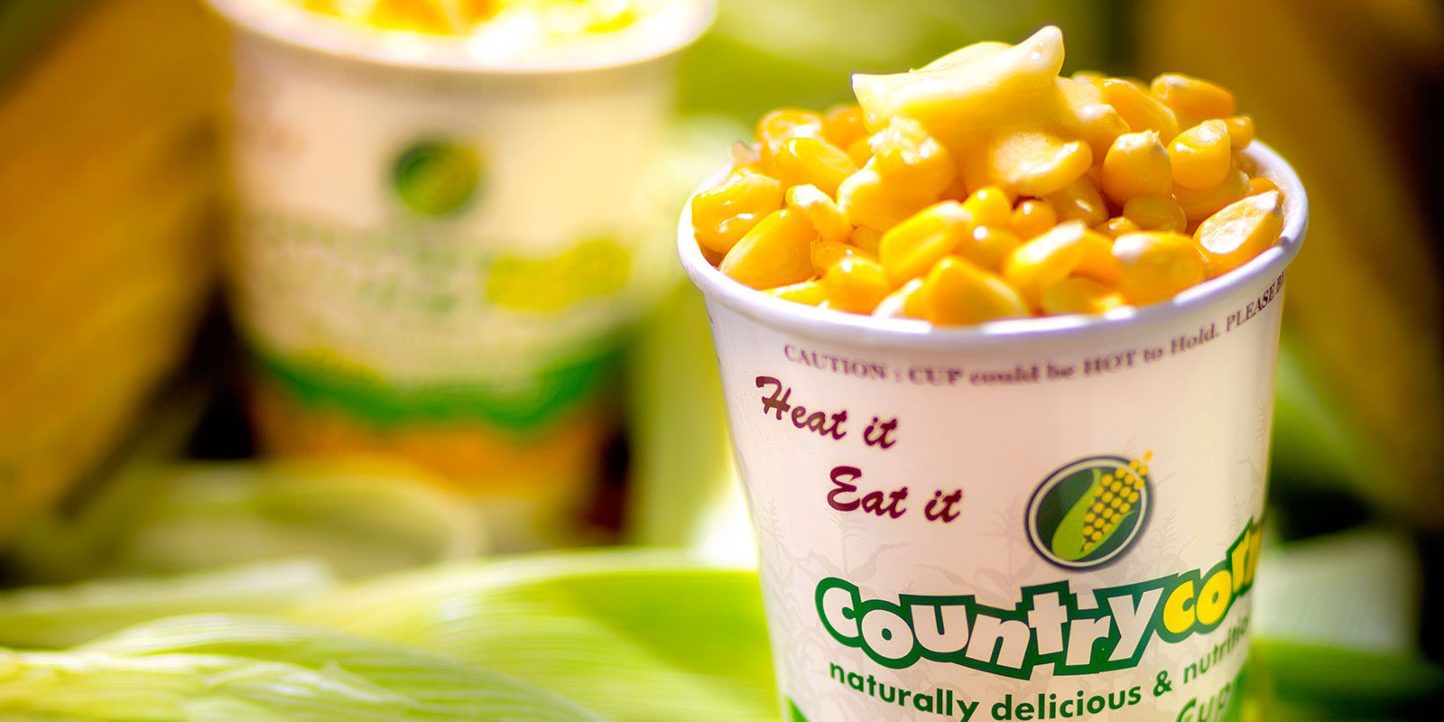 CountryCorn Banner 5 - Order Corn in a Cup, corn cup out of the kernels of truth